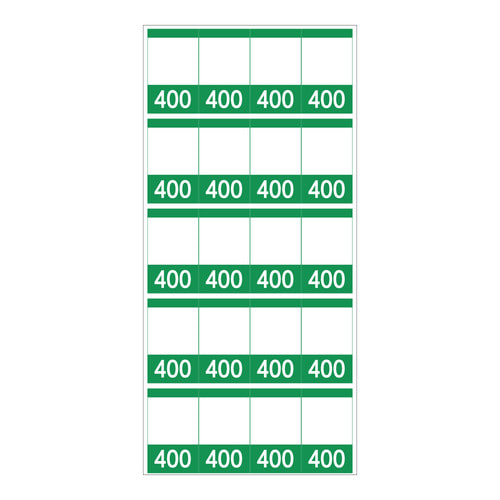 아트지 코팅 숫자색띠라벨 (매A-1) 3cm x 5cm